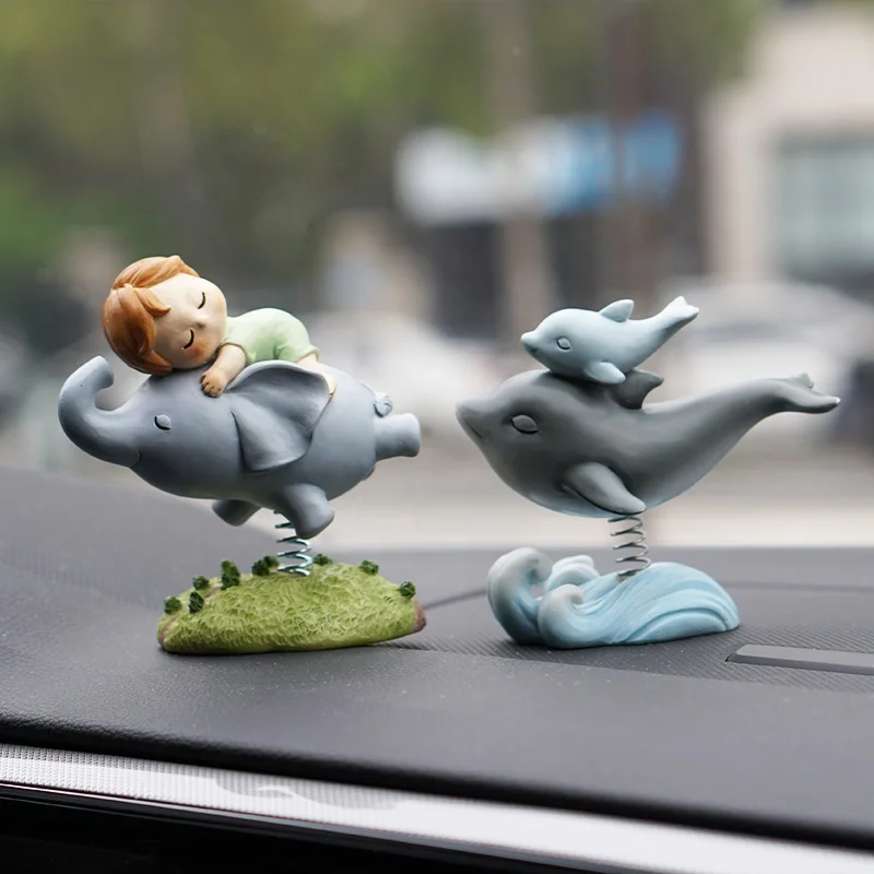 Z17170A Car interior accessories dragon figurine,  car mounted cute small 0animal decorations dinosaur resin statue