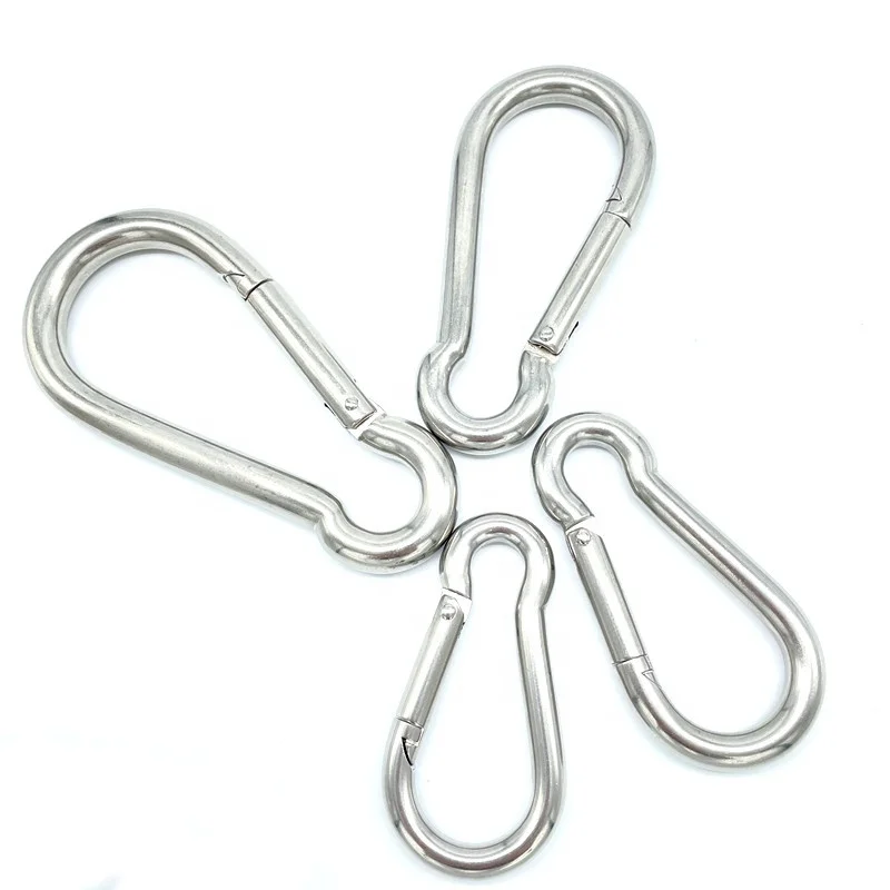 M6 40mm 304Stainless Steel Mountaineering Buckle Snap Clip Climbing Carabiner be