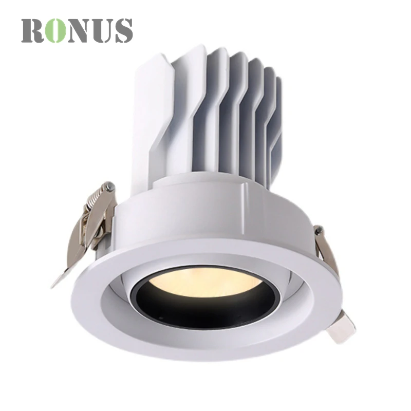 15W Rotatable Recessed Dimmable Hotel Spot Down Light 18W Spotlight COB Adjustable LED Downlight