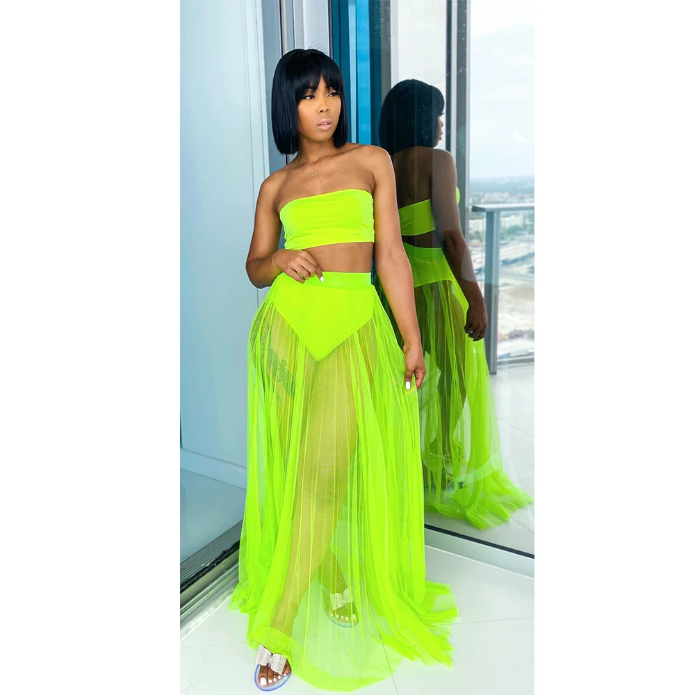 Bunny BN-80391 Swimwear Bikini Swimsuit Net Gauze Wrapped Breast Sexy Beachwear Two Piece Set