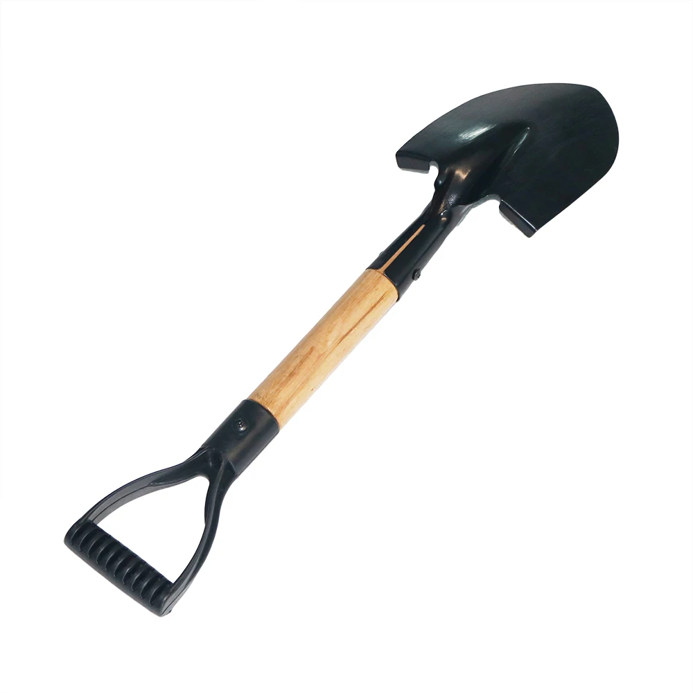 Mini Portable Iron 36 Inch Snow Shovel With Wheel Easy Carrying Sapper Shovel
