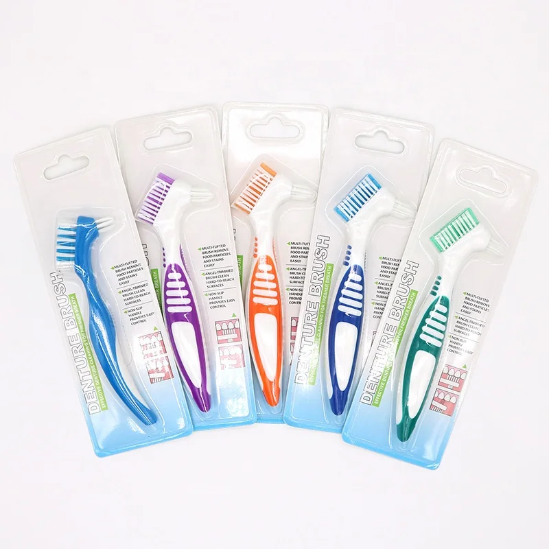 Mini denture nylon cleaning brush double side dental denture brush