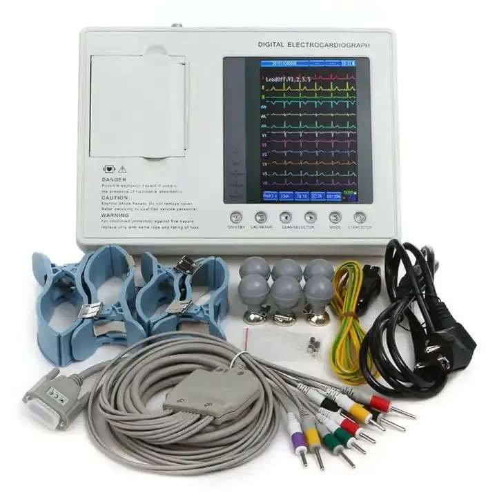 High Quality Portable 7 Inch Color Screen ecg machine 3 channel price of ecg machine ecg machine price