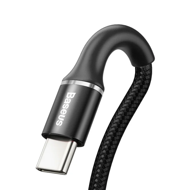Поддержка кабеля baseus tech Led Usb Type-c с дышащей Цветной