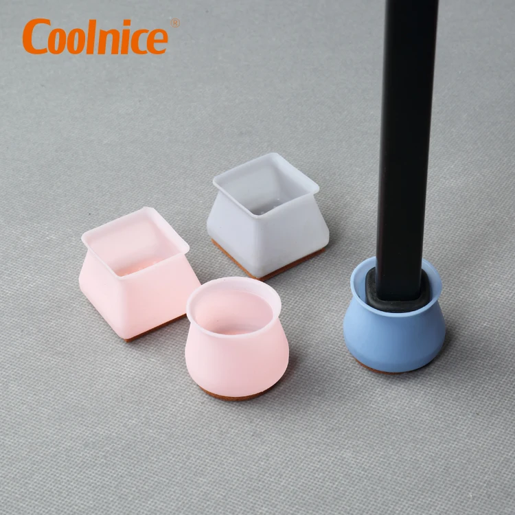 Coolnice Floor Protector Round Silicone Rubber Pads Quality Chair Feet Leg Cap Cover
