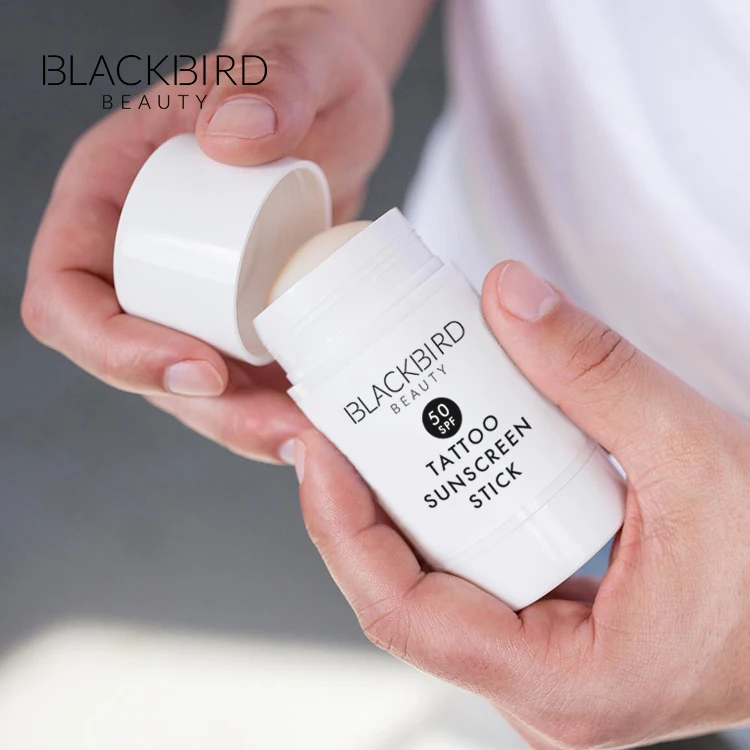 Private Label Sunblock Stick Tattoo Sunscreen OEM/ODM Tattoo Aftercare Prevent INK From Fading Tattoo Stick Sunscreen SPF50