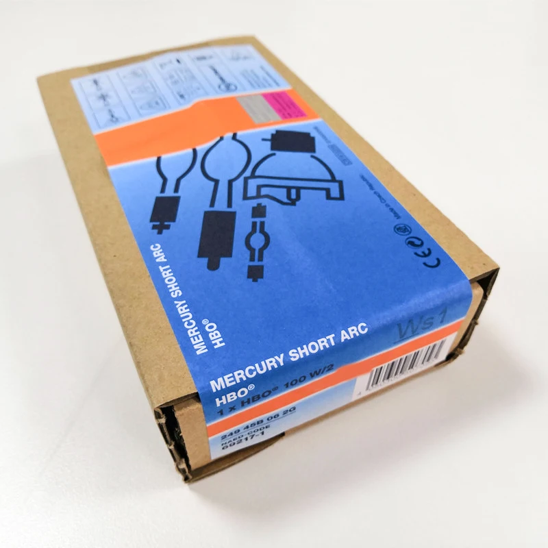 MERCURY SHORT ARC Lamp HBO 100W/2 Leica Olympus Zeiss Fluorescence Microscope Light Source Bulb