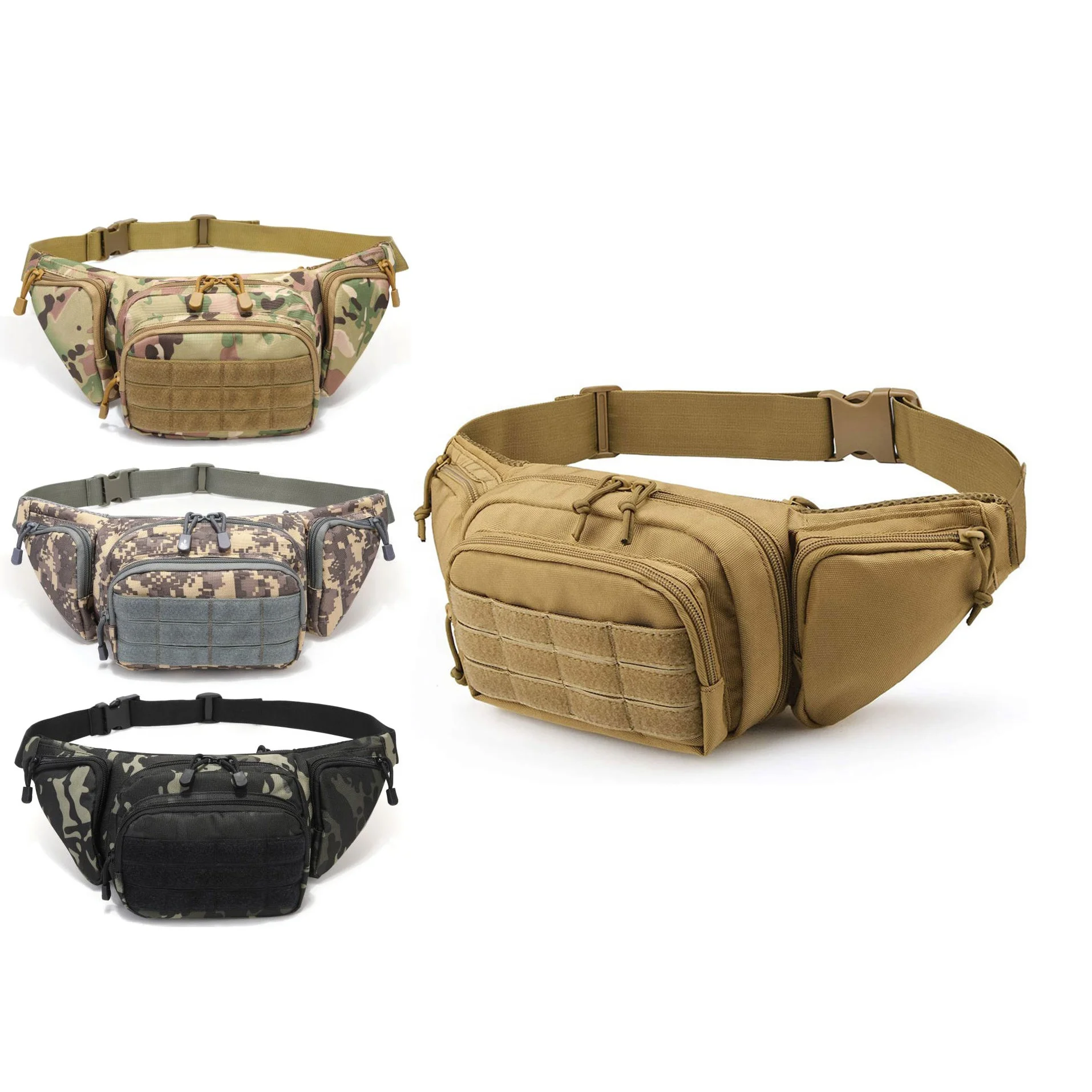 Fitness Gym Laptop Men Training Hunting Soft Handle Admin Molle System Tactical Walkie Talkie Chest Nylon Waist Bag