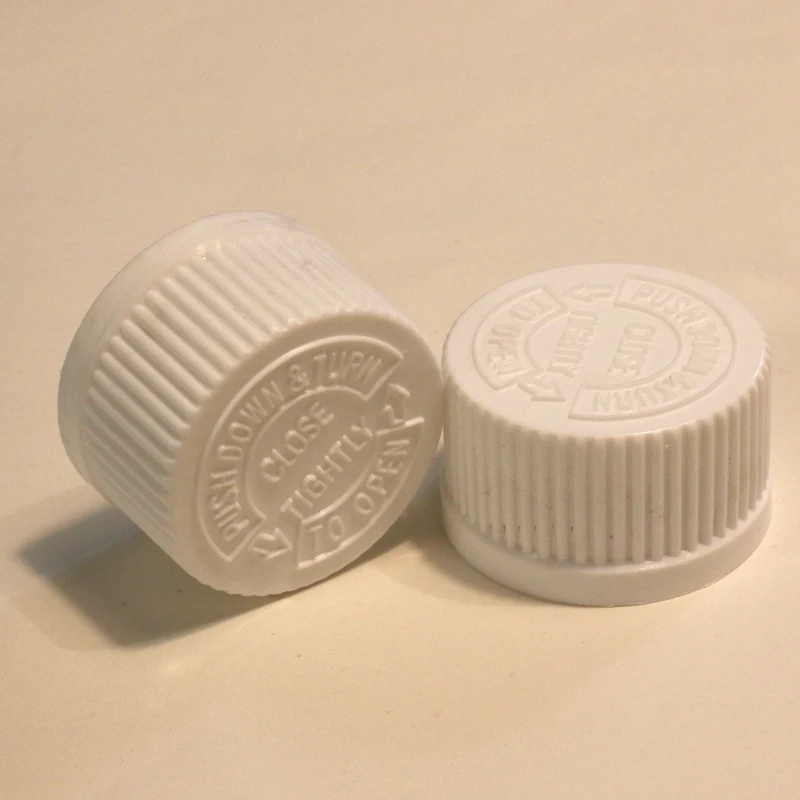 Factory Price 28mm Black Plastic Child-Proof Screw Cap For Two Neck bottle