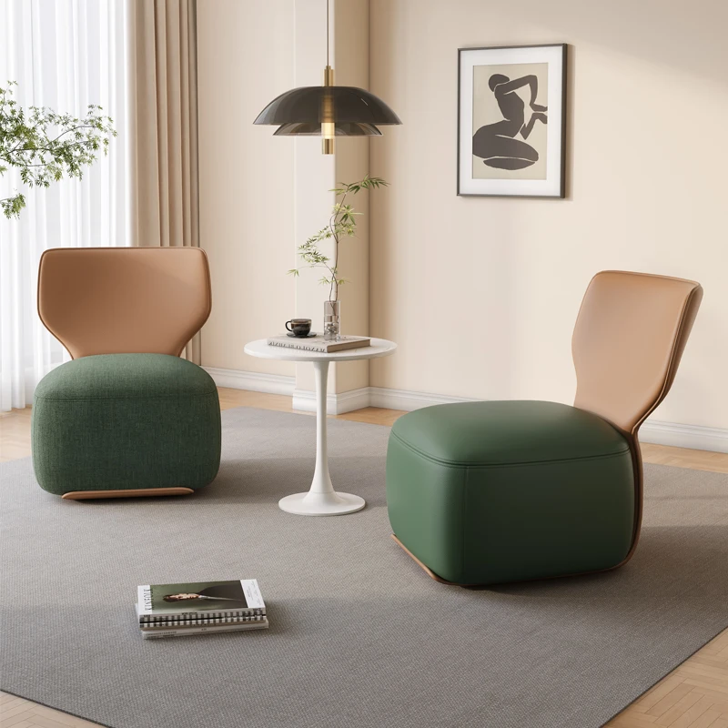 Living room bedroom furniture modern style living room hotel single sofa chair   wooden frame soft leisure comfortable chairs