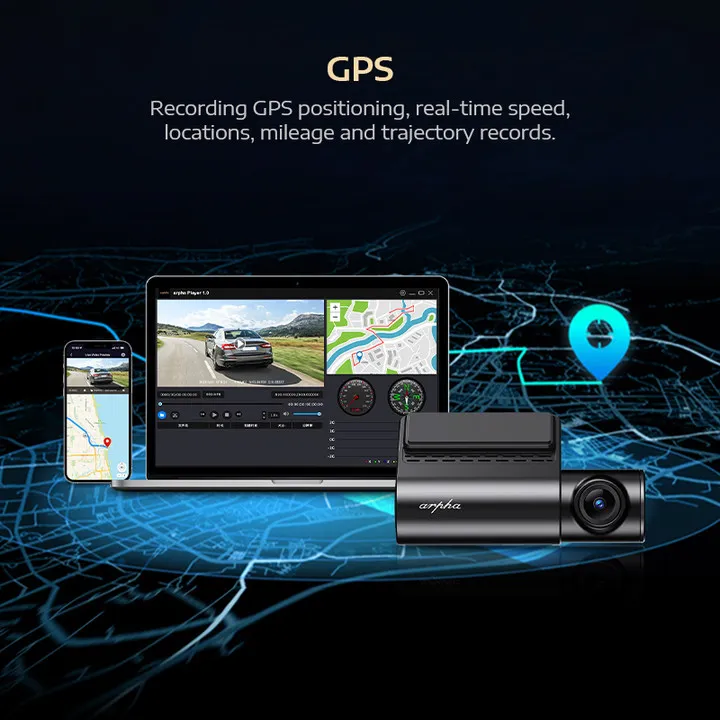 Arpha A12 Wholesale Best Dashcam 2k Hidden WIFI Wireless Dash Camera GPS Dash Cams Car Dvr Dash Cam