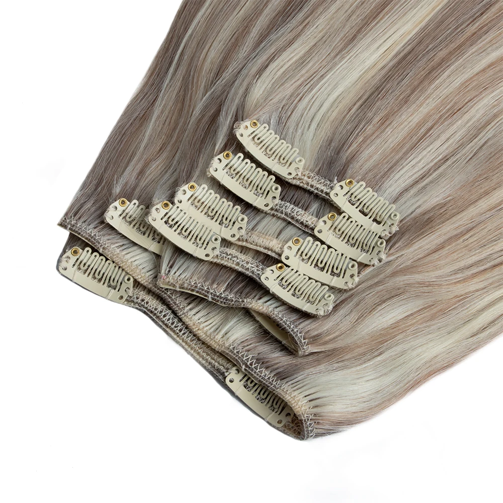 Highlight color hair extensions clip in hair extensions 100 human hair clip in extension