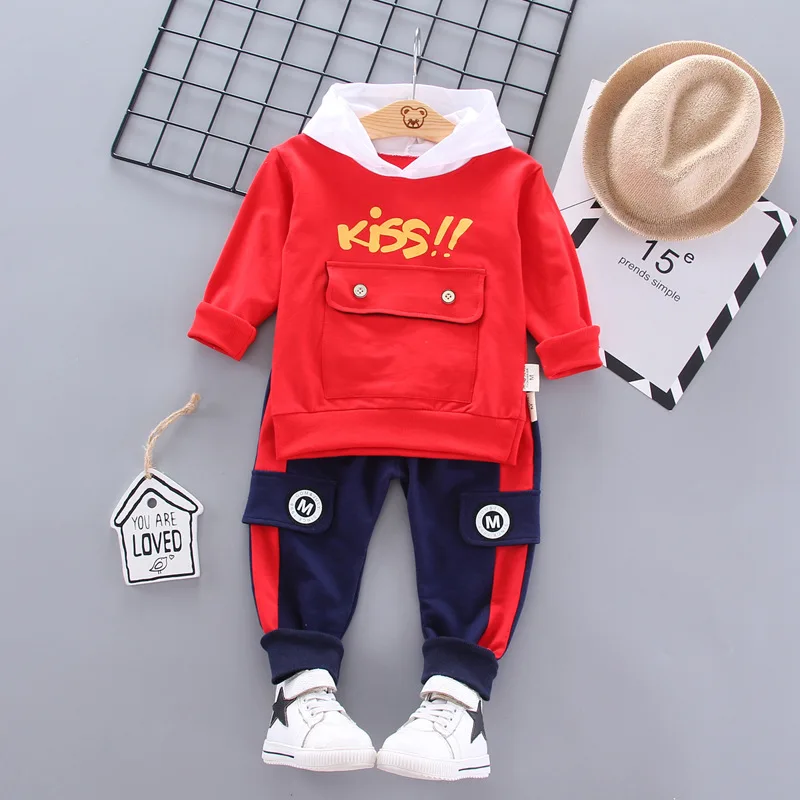 Hoodie letter 2 pieces set newborn baby boy clothes 3-6 months