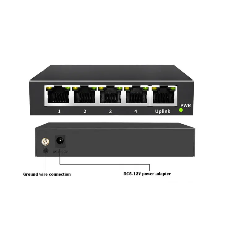 Unmanaged Network Switches With 5 Ports Rj45 Entries Optical