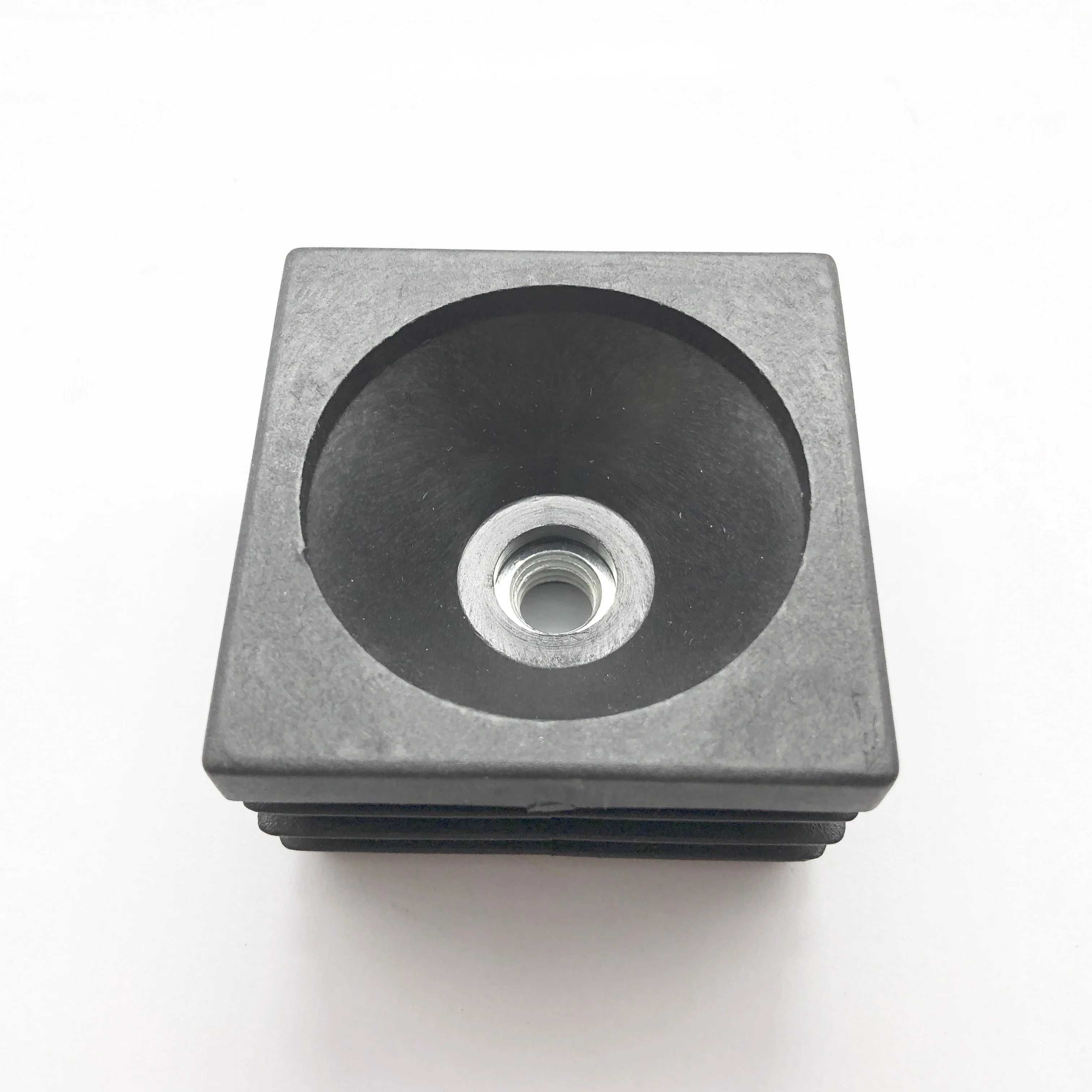 60mm*60mm M10 Square Plastic Pipe Plug Furniture Foot Mats Tube Cover Dustproof Pipe Fittings with Nut