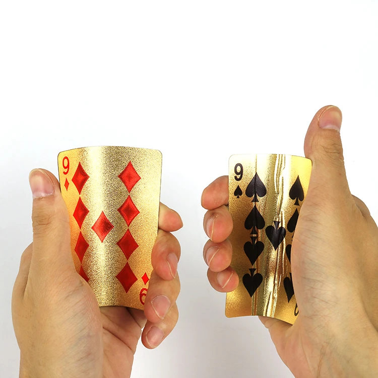 Magic 24K Gold Playing Cards Custom Poker Deck Plastic Poker Card