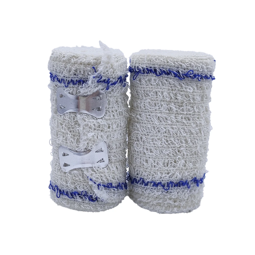 Изготовленный на заказ размер 5 см * 4,5 М оптовая продажа медицинский мягкий высокоэластичный хлопковый креп бинт