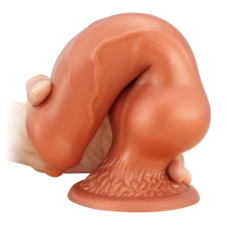 13 Inches Huge Silicone Knot Dog Dildo with Suction Cup Animal Monster Butt Plug Adult Toys for Men Women