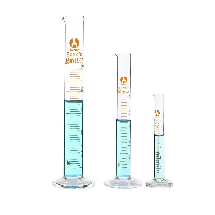 5ml to 2000ml Laboratory Hexagon Glass Base Borosilicate Glass Measuring Cylinder with Spout