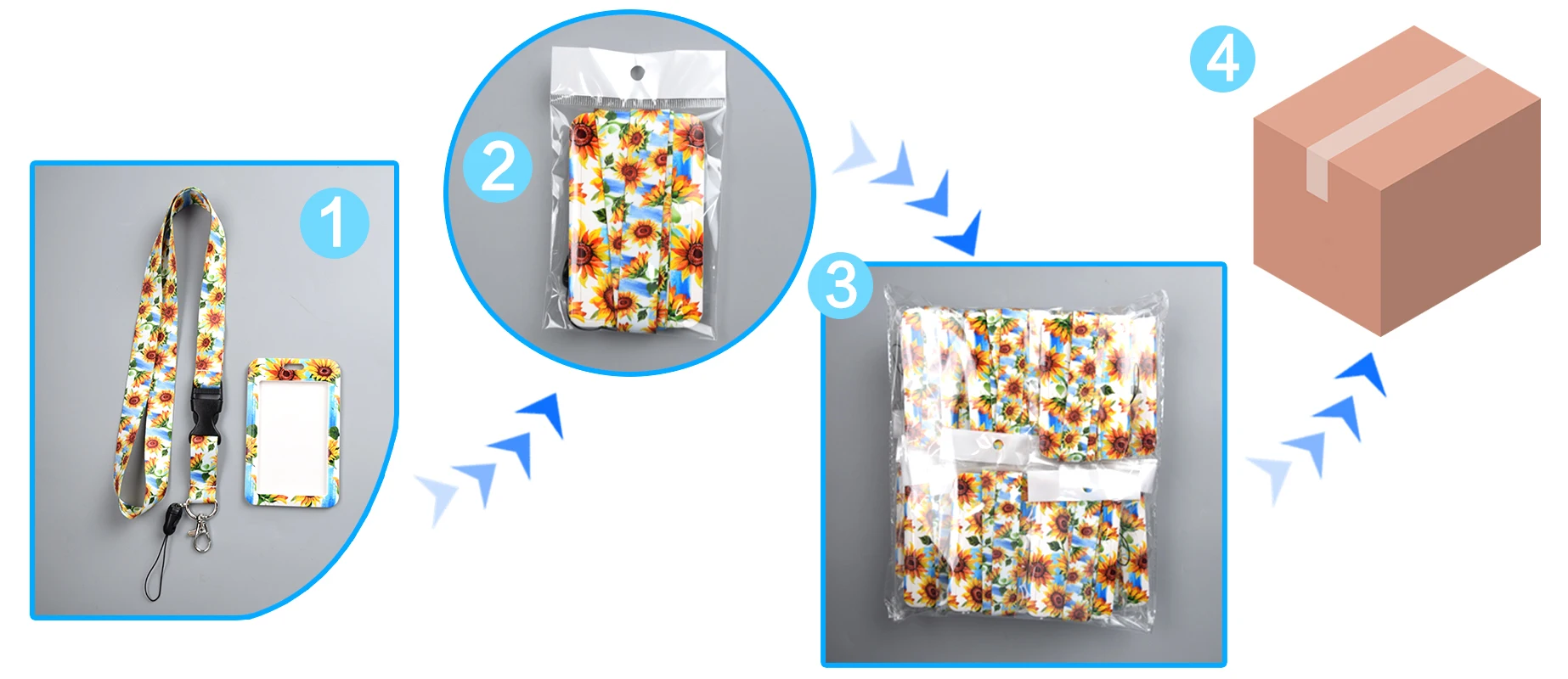Custom Gift Id Card Holder Business Badge Sublimation Polyester Lanyard Card Holder With Logo