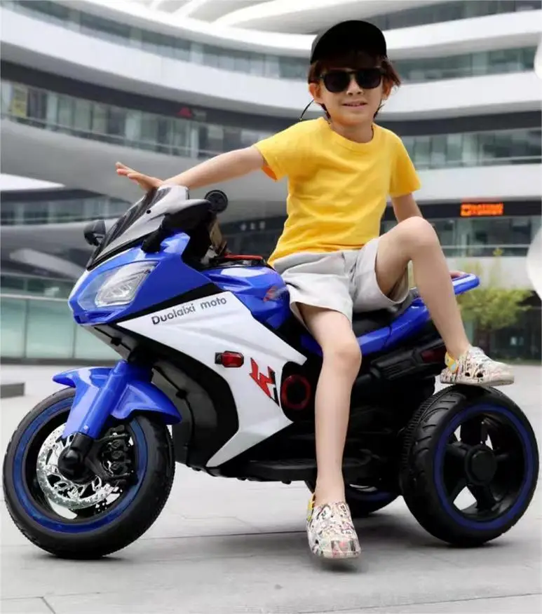 High quantity three wheel led light music kids electric mini motorcycle for sale rechargeable toy car for children