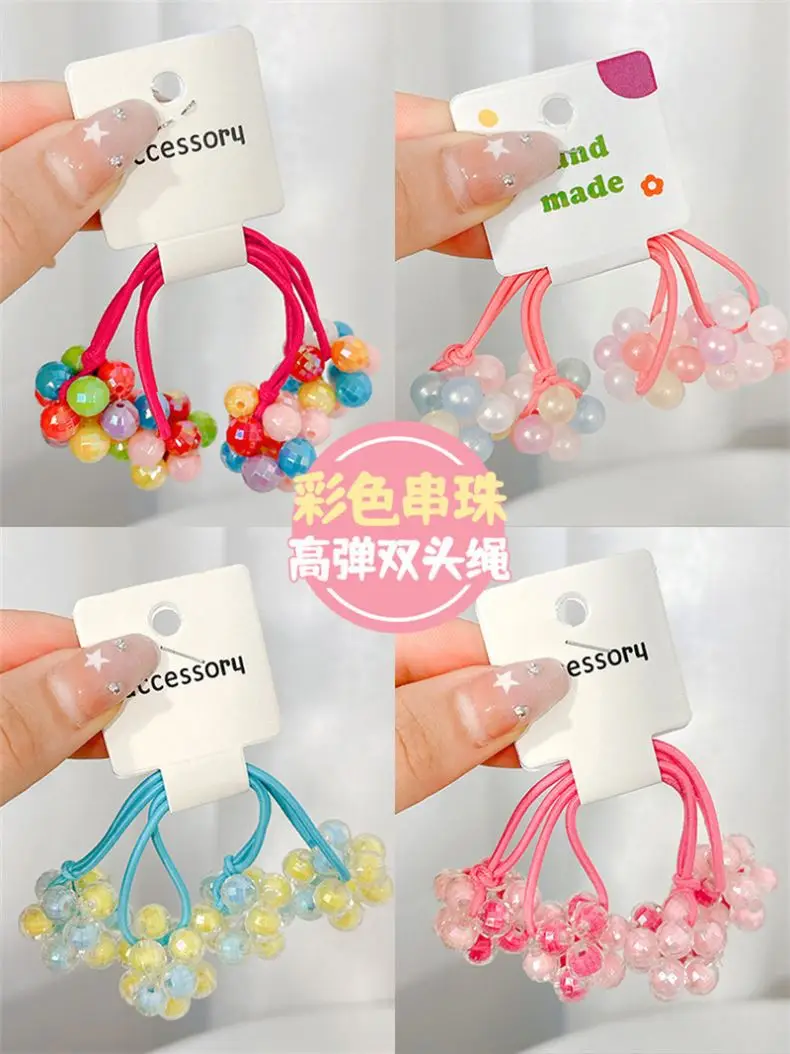Satin Hair Scrunchies Silk Elastic Hair Bands Skinny Ropes Ponytail Holder Scrunchies Hair Ties For Women Girls