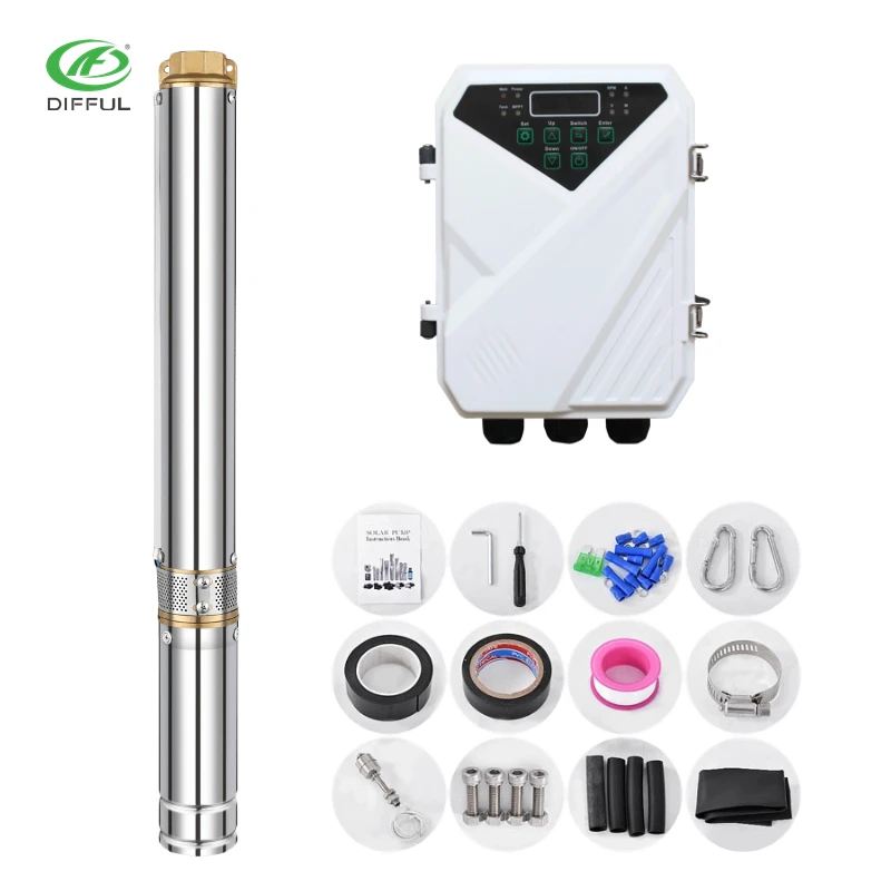 difful solar water pumps dc submersible pump