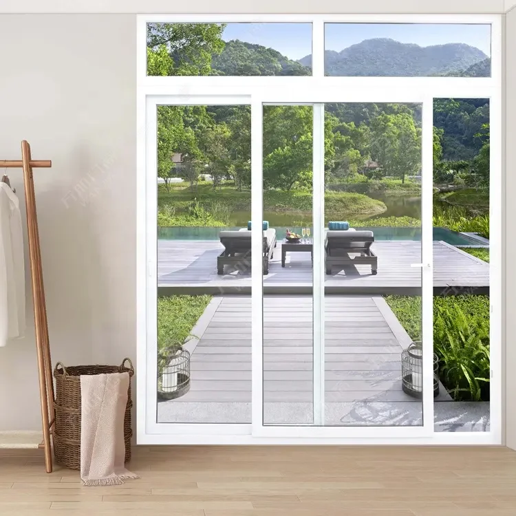 Wholesale Windproof White UPVC Design Windows and doors Hurricane Impact Pvc House PVC Door Interior For Bathroom Bedroom