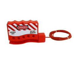 1.8Meter Length Nylon Safety Sheathed Metal Cable Lockout with 3mm Diameter