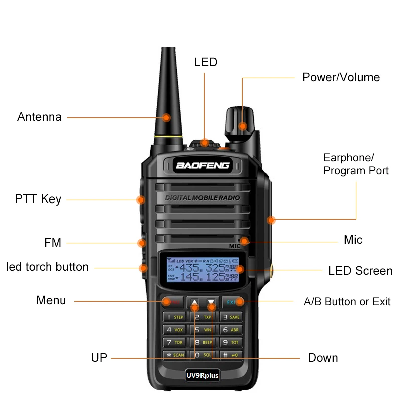 Низкая цена высокая мощность Ручной Dual Band boafeng UV9R УФ 9rtwo способ радиолюбитель водонепроницаемый Baofeng UV-9R плюс иди и болтай Walkie
