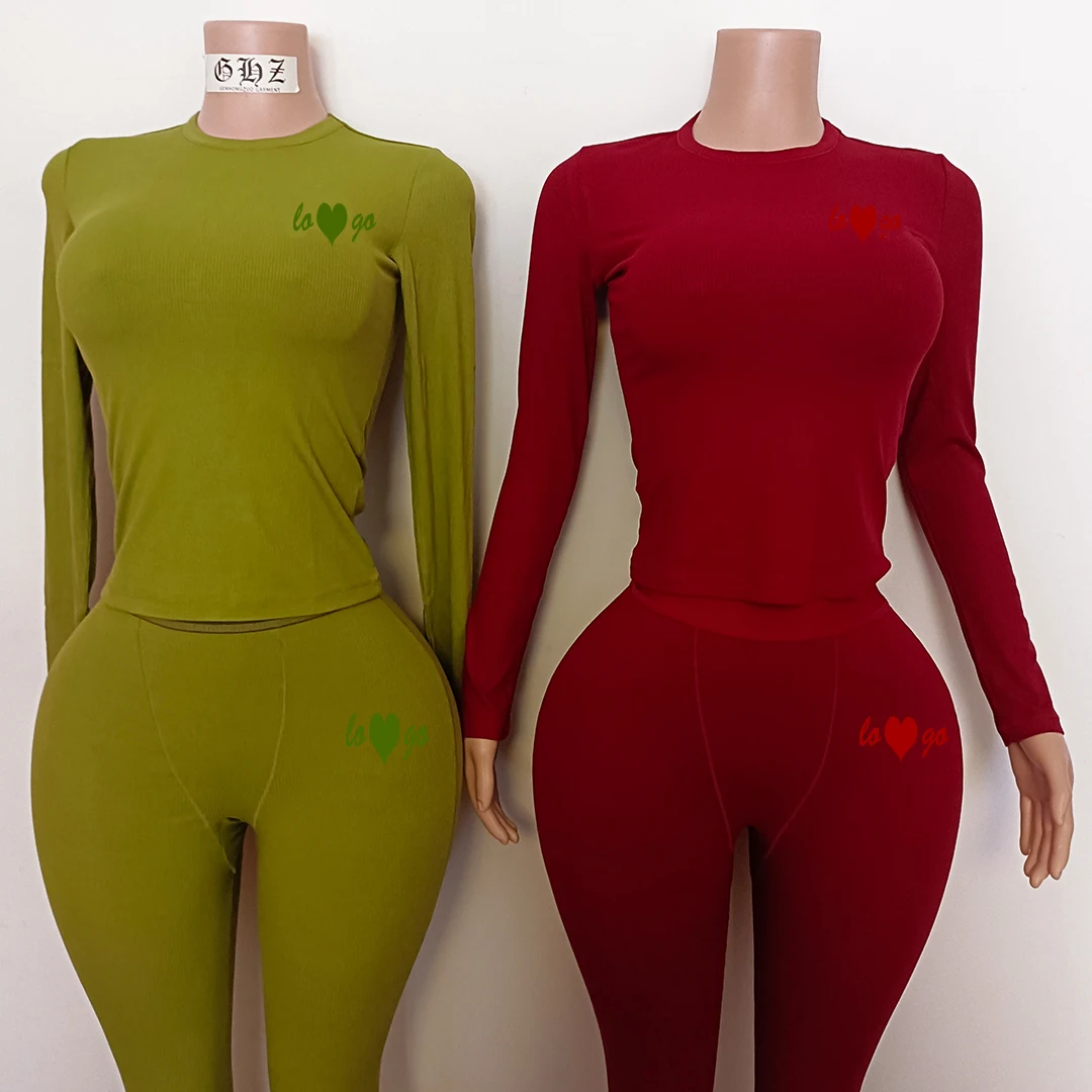 Women Set Soft Second Skin Body Loungewear Manufacturer Custom  Women 2 Piece Pant Set Lounge Set Outfit