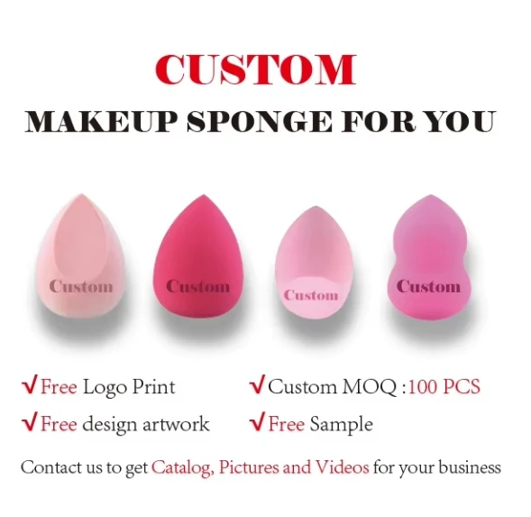 2024 New YD LOW MOQ Soft Non Latex Makeup Sponge Custom Logo Foundation Beauty Sponge Multi-colored Makeup Blender Sponge