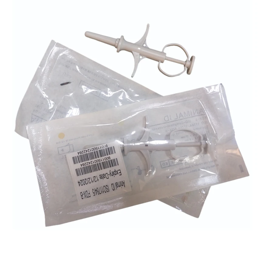 1.4*8mm Injectable Animal tracking microchip with syringe universal glass tag NFC implant RFID pet microchip for Dog Cat sheep