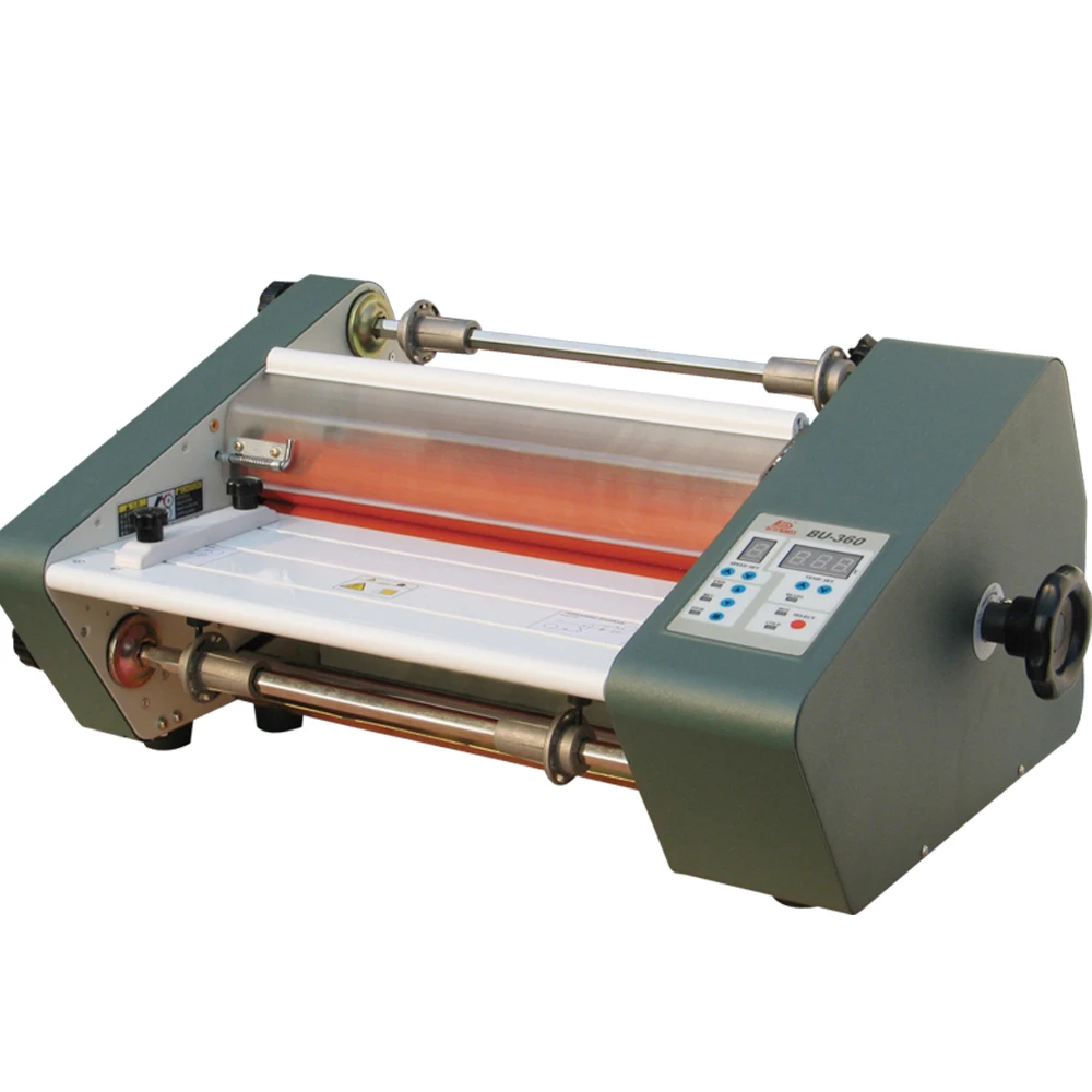 China best ! BU-360RF cold and hot small desktop type laminator, 36cm cold laminator, 36cm hot laminator, 36cm desktop laminator
