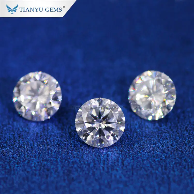 Lab diamonds moissanite wholesale 7mm round moissanite brilliant cut