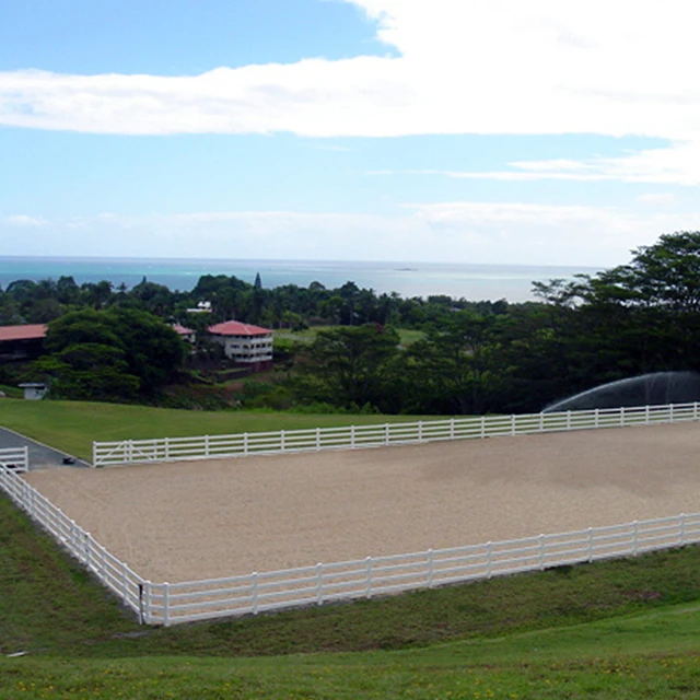 China Supplies High Quality Low Cost UV Resistant Racecourse PVC Horse Fence With Gates