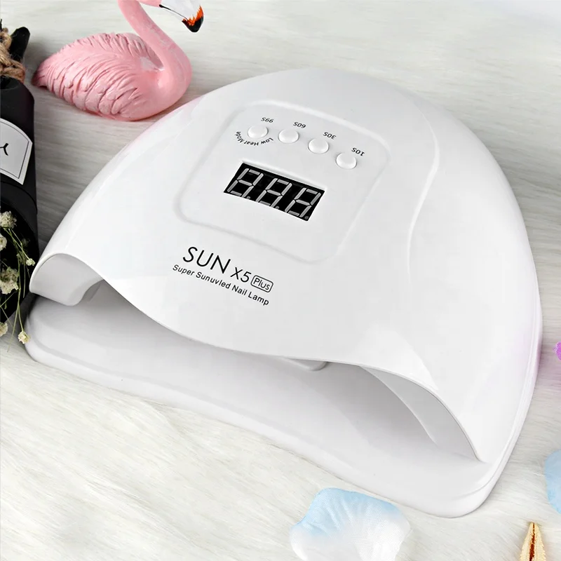 Лампа SUN X5 PLUS УФ/LED для сушки ногтей сушилка гель-лака портативная розовая лампа с USB-зарядкой маникюра 80