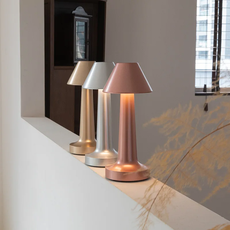 Trapezoidal Dumbbell Style Bar Table Lamp Vintage Restaurant Cafe Table Light Touch Switch Night Light