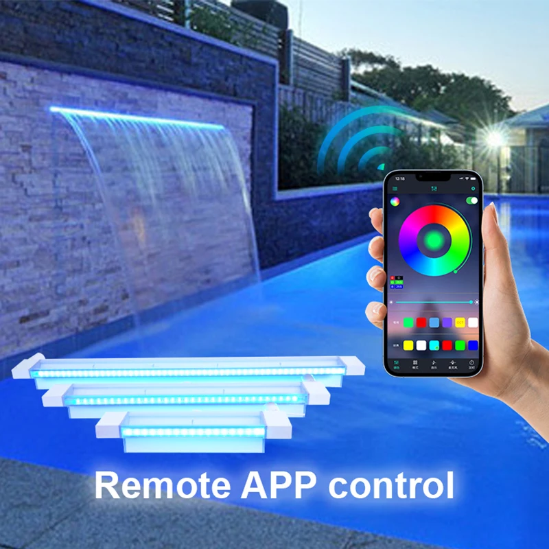 Unique Chasing waterfall wall fountain water feature outdoor