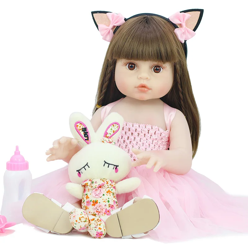 Trendy 53cm new born dolls multi function simulation realistic vinyl doll with clothes