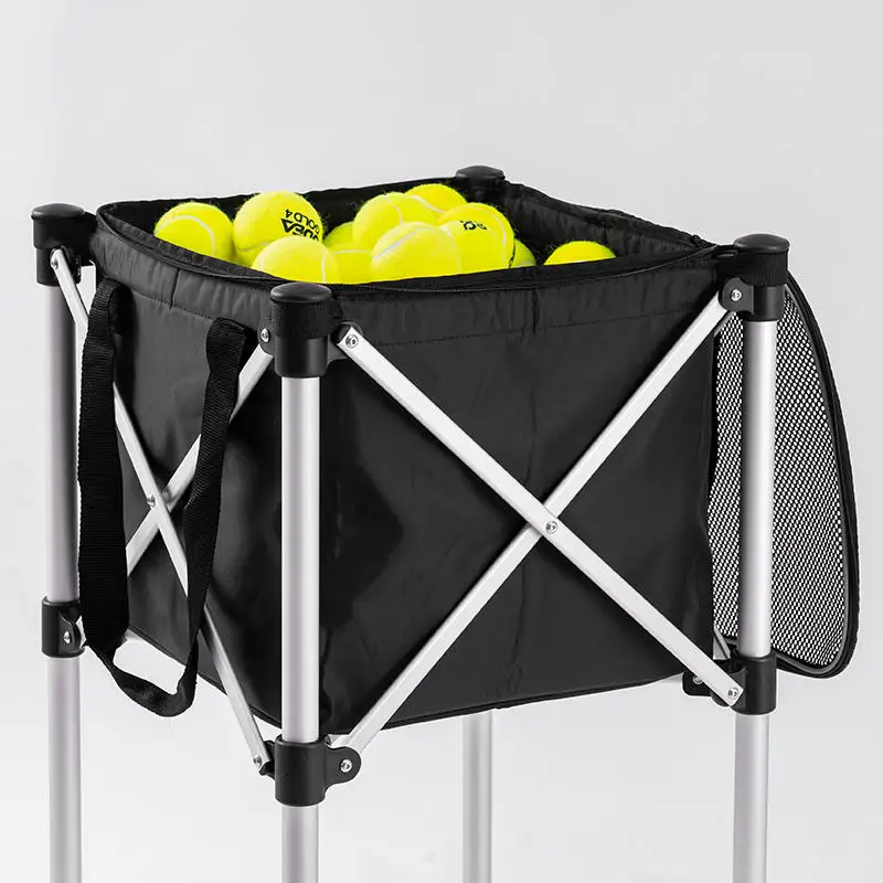 OEM Lightweight Tennis Ball Hopper Basket Sport Foldable Tennis Ball Cart
