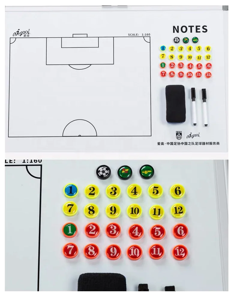 Custom dry erase magnetic tactics coaching board teaching demonstration cardboard for soccer