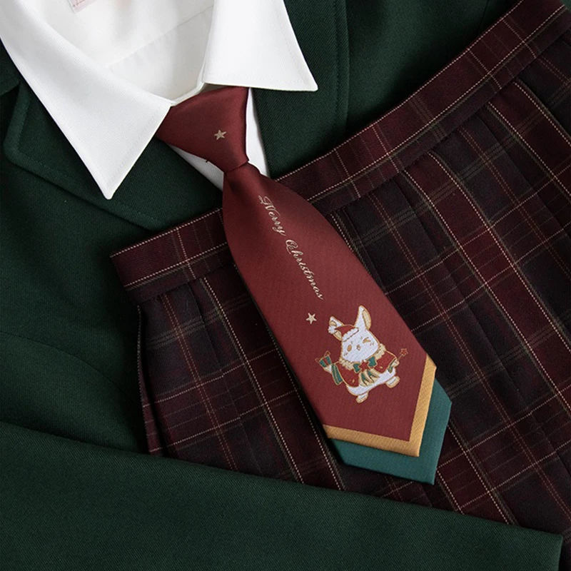 Womens  Red Green Colors Bow Tie School Student Sailor Suit Bowknot Adjustable Uniform Ties