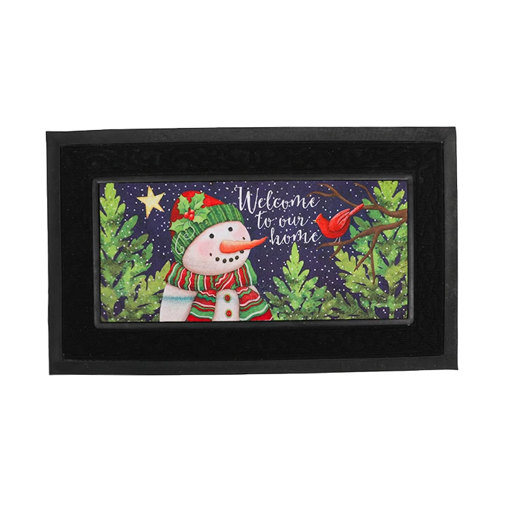 Wholesale Cheap Custom Mats Printed Cartoon Rubber Anti-slip Door Mat Carpet Outdoor Entrance Floor Mats