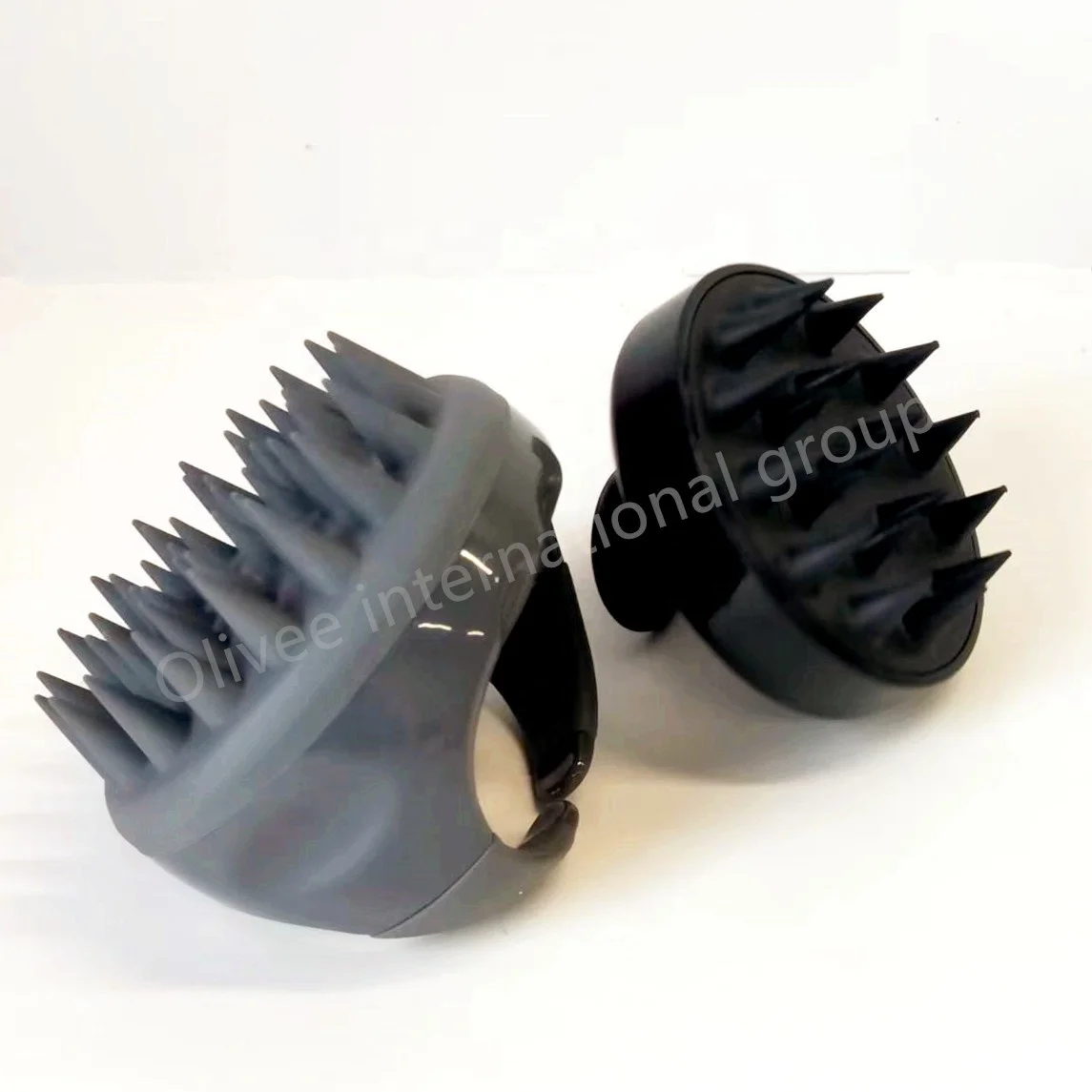 Hot Sale Round Bamboo Bath Massage Shower Soft Detangling Clean Tool Silicone Brush Wooden Hair Brush