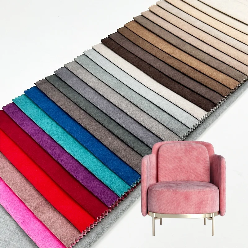 China factory soft velvet for sofa holland velvet  water resistant easy clean sofa upholstery ice crush velvet fabric