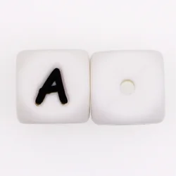 Optional Letters Fine White Background Black Acrylic English Beads DIY Beaded Bracelet Early Education Tools