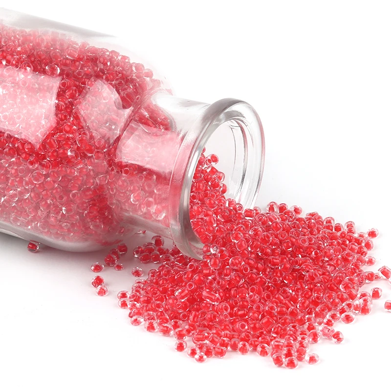 420pcs Bottled 3mm Red Purple Brown Gold Glass Seed Beads Charm Small Beads for DIY Jewelry Making Accessories