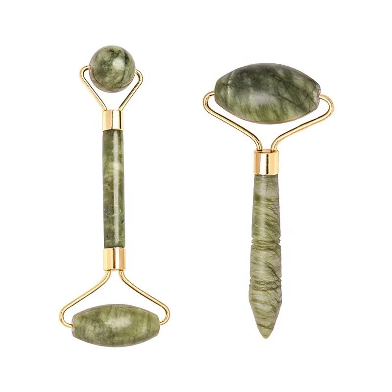 High Quality Customized Jade Facial Massage Face Body Ice Roller Real Face Slimming Massage Jade Roller