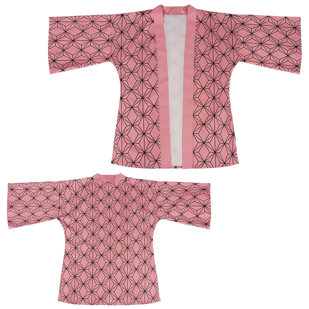 Popular Style Anime Kimono Haori Yukata Cosplay Demon Slayer Kimetsu no Yaiba Cosplay T Shirt Cloak